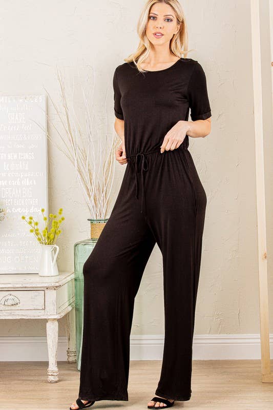 HEIMISH - Wholesale Jumpsuit - Women's - SP1026 SOLID JUMPSUIT WITH KEYHOLE BUTTON BACK4