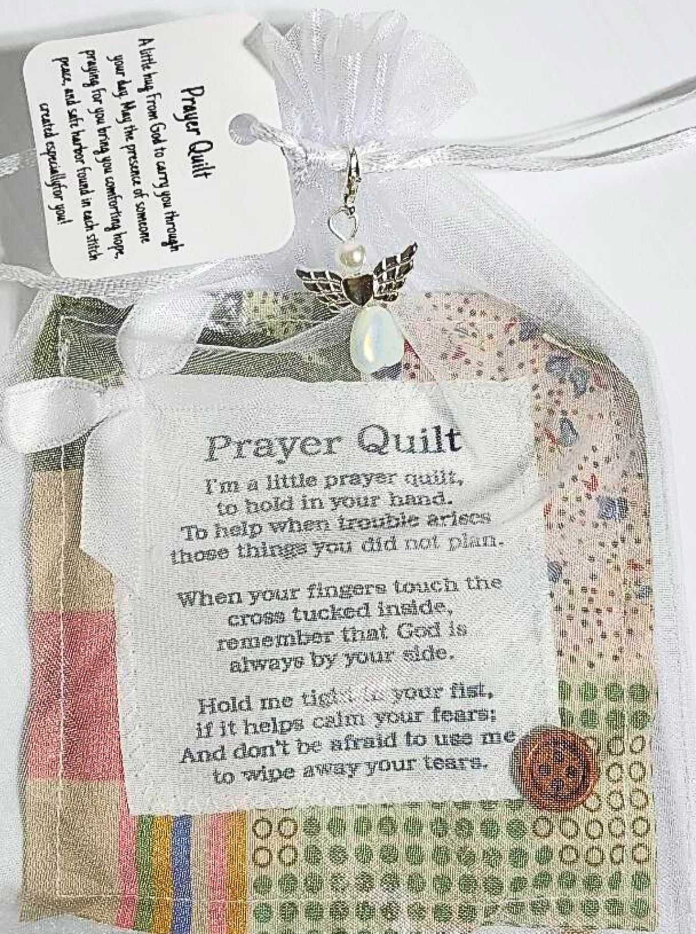 Paradise Island Gold and Silver - Wholesale Keepsake Coin/Token - Multicolor Mini Prayer Quilt – Premium Angel Charm Gift2