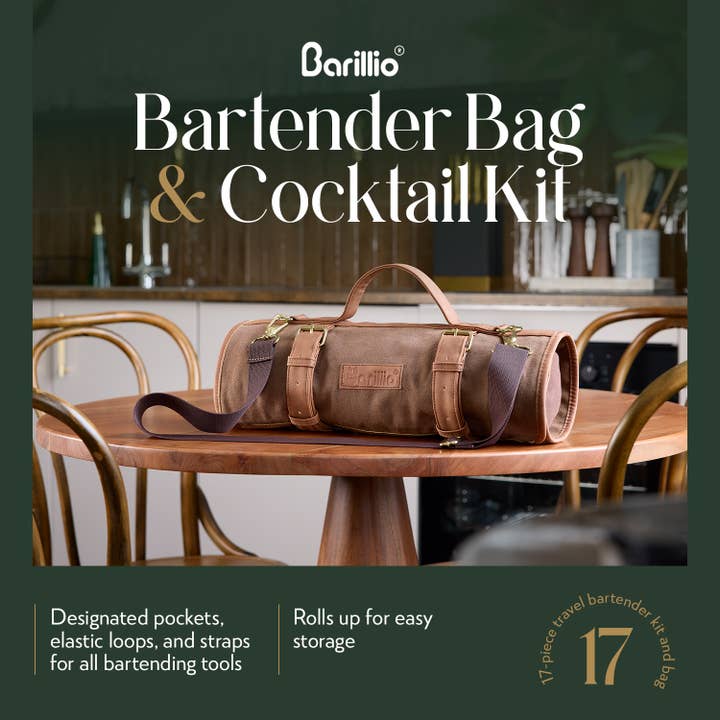 Barillio - Wholesale Bar Tool - Travel Bartender Kit With Canvas Bag1