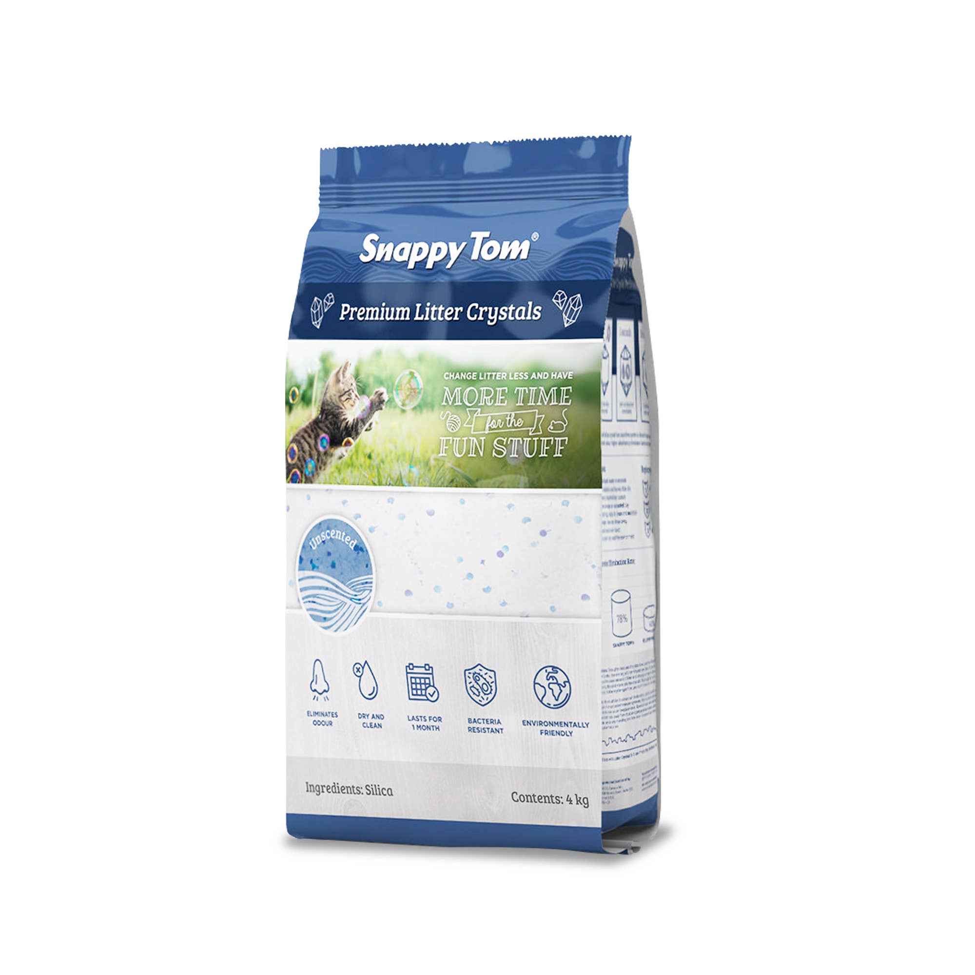 Snappy Tom Pet Supply - Wholesale Cat Litter - Snappy Tom Crystal Litter® - Natural Blue Crystal Cat Litter
