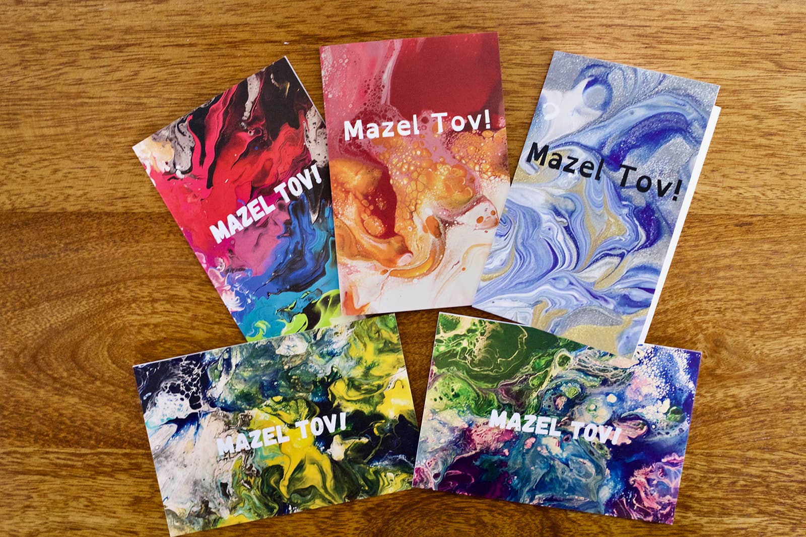 AbstractbyRabrams - Wholesale Congratulations Card - Mazel Tov Card - Orange, Pink - Bat Mitzvah - Judaica - Bar Mitzvah - Bris - B'nai Mitzvah 7