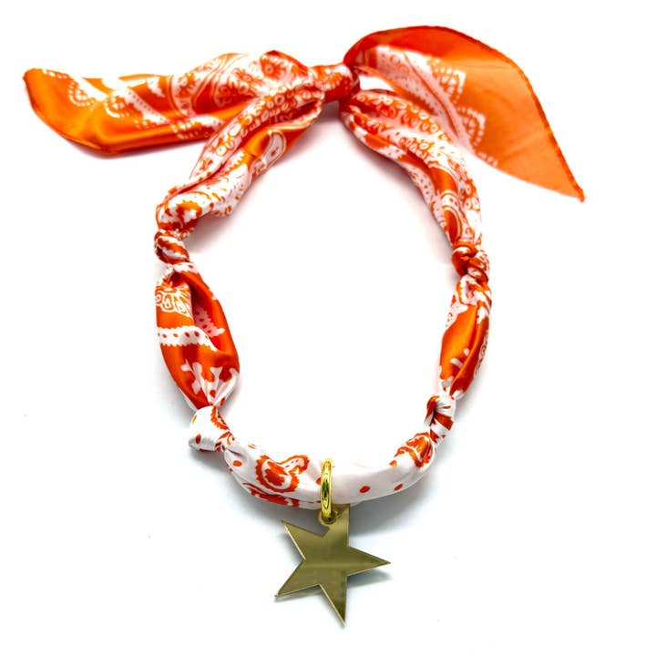 Satin Scarf with Icon Charm for wholesale by Sarahndipity Shop