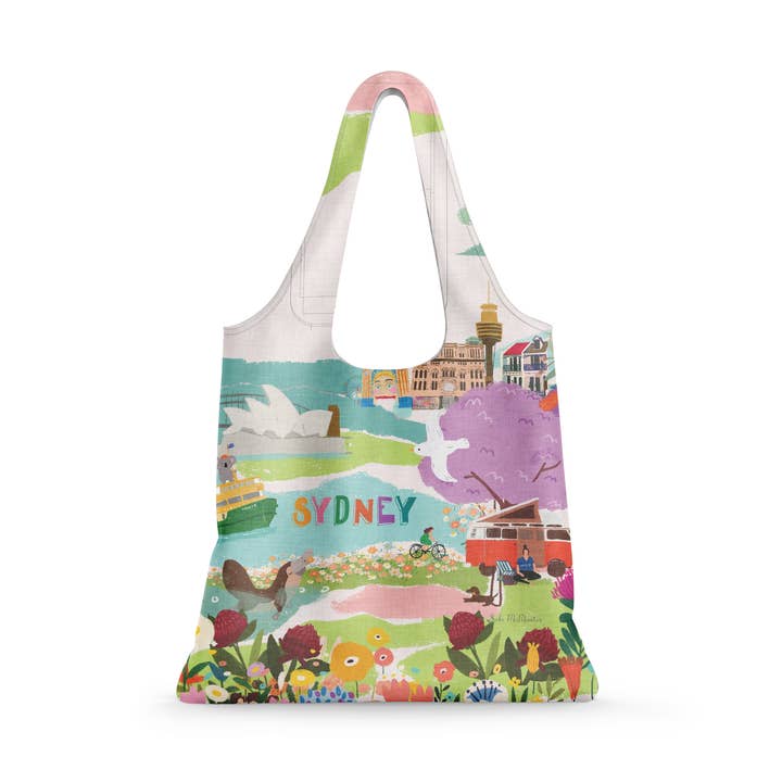Reusable Shopping Bag – Sydney Icons Eco Tote by Suki McMaster for wholesale by Suki McMaster