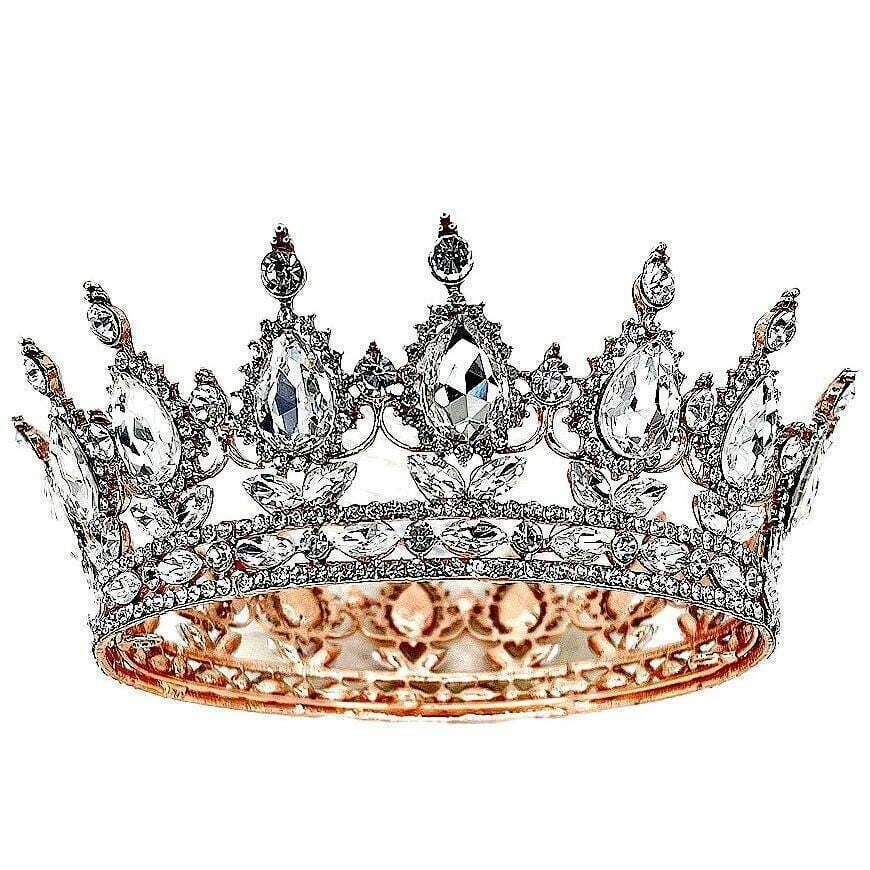 Diacly - Wholesale Tiara - Women's - Pear Bold Stone Queen Rhinestone Crown8