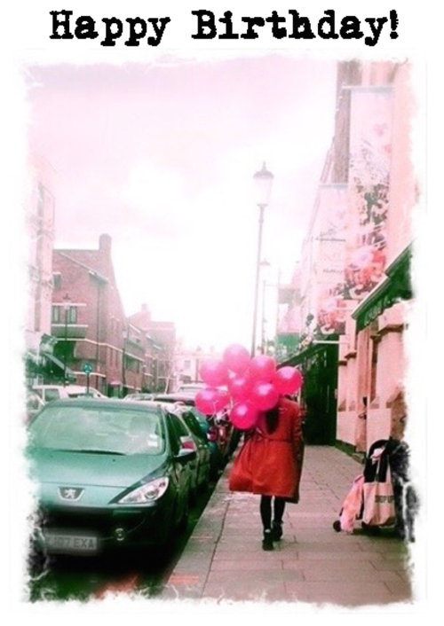 Paperlove Boutique - Wholesale Birthday Card - Birthday Pink Urban Balloons1