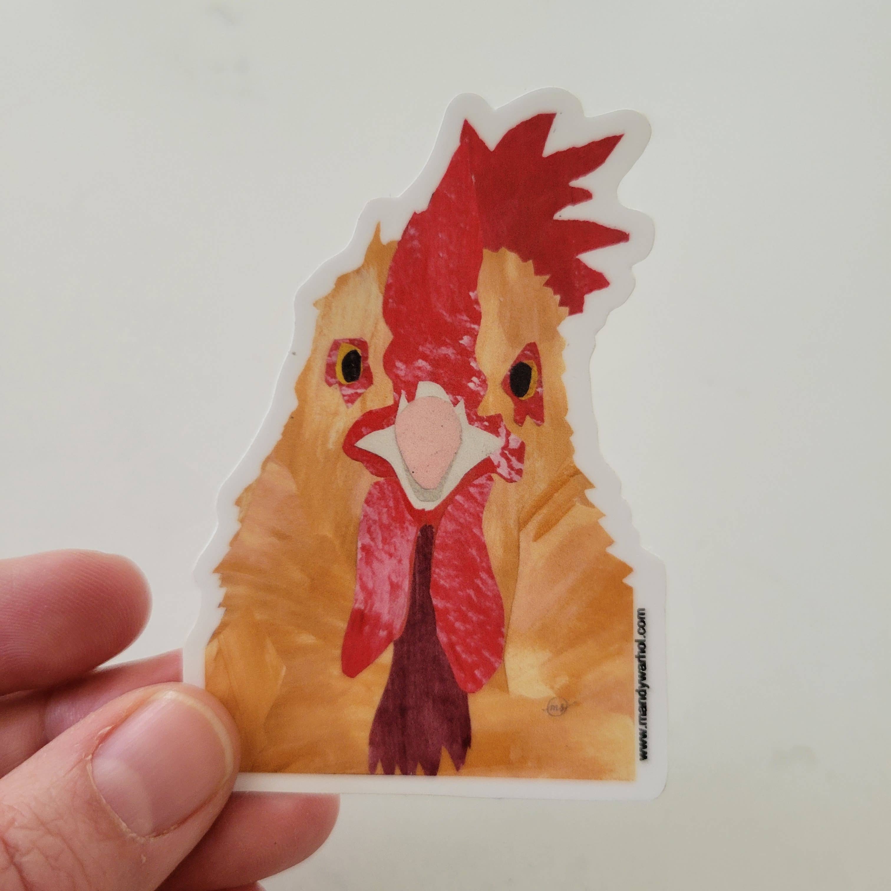 Mandy Warhol Fine Art - Wholesale Sticker - Chicken Vinyl Sticker2