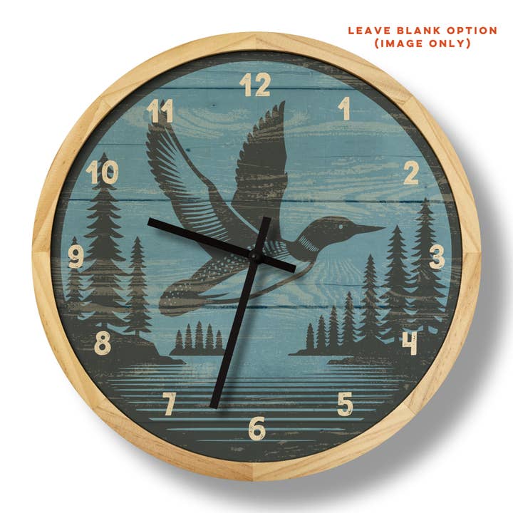 Local Time Clock Co. – Relógio de parede por atacado – Relógio de Parede Loon Personalizado - 12" Diâmetro3