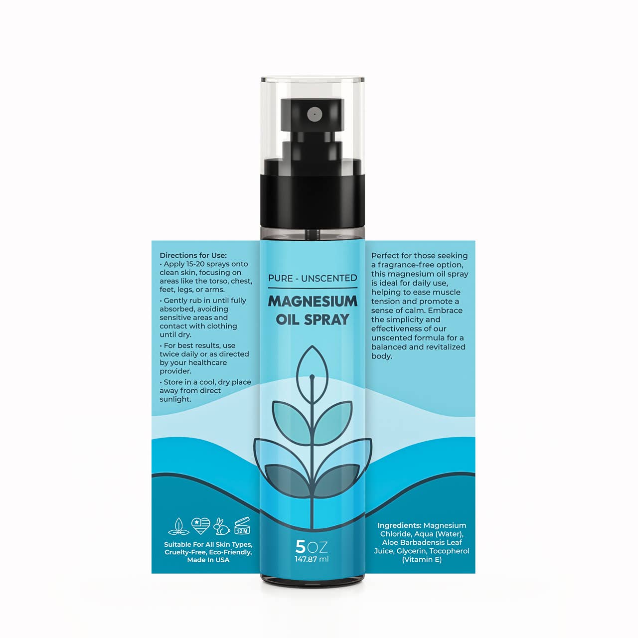 The Midwest Sea Salt Company – wholesale Pain relief spray/cream – Rejuvenate Magnesium Oil Spray - Unscented - 5oz.1