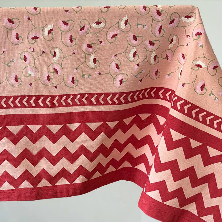 La Leccia Tablecloth Dark Pink for wholesale by Casa Stilo