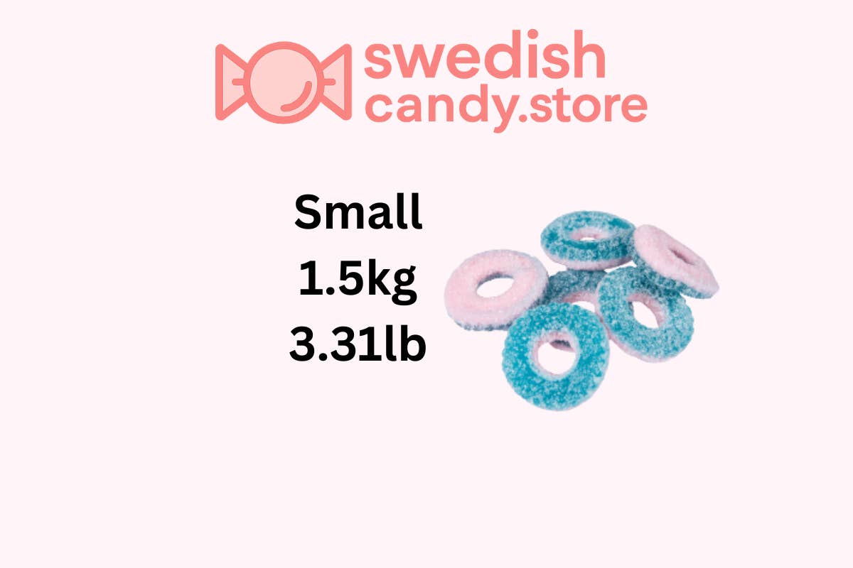 Swedish Candy.Store - Swedish Candy - Wholesale Gummy - Swedish Candy - Fizzy rings 1.5kg/3.31LBS