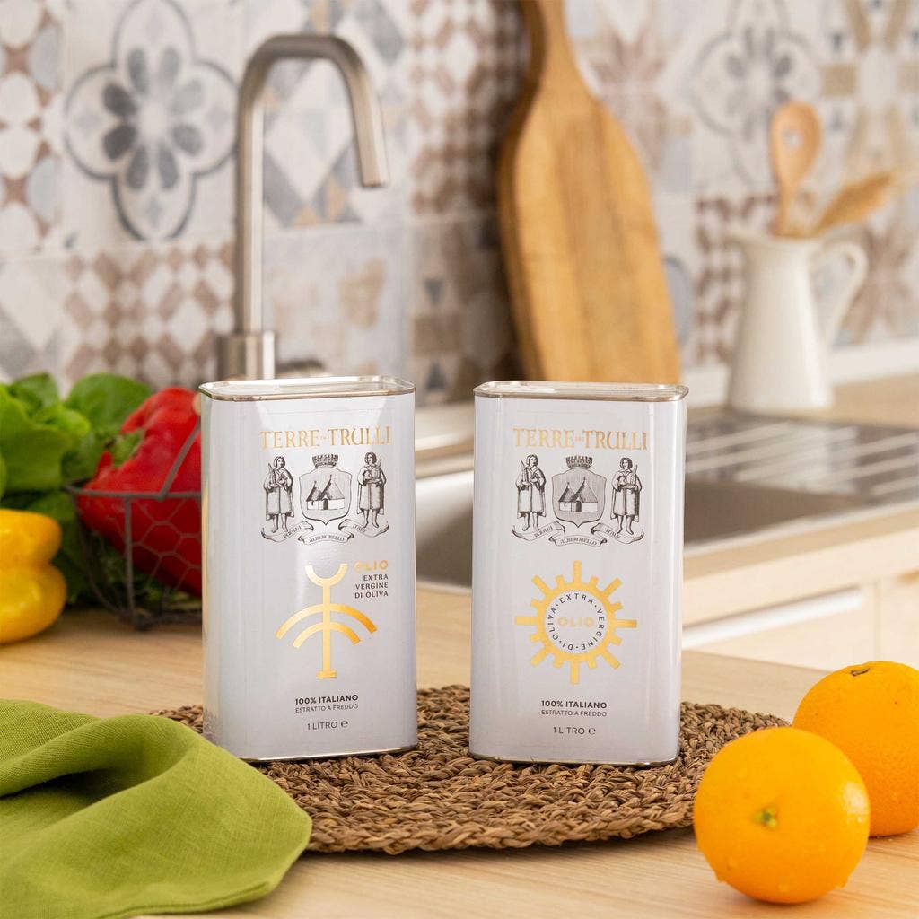 Terre dei Trulli - Vente Huile d'olive - Huile d'olive extra vierge italienne 1 L - Ostia con i Raggi2