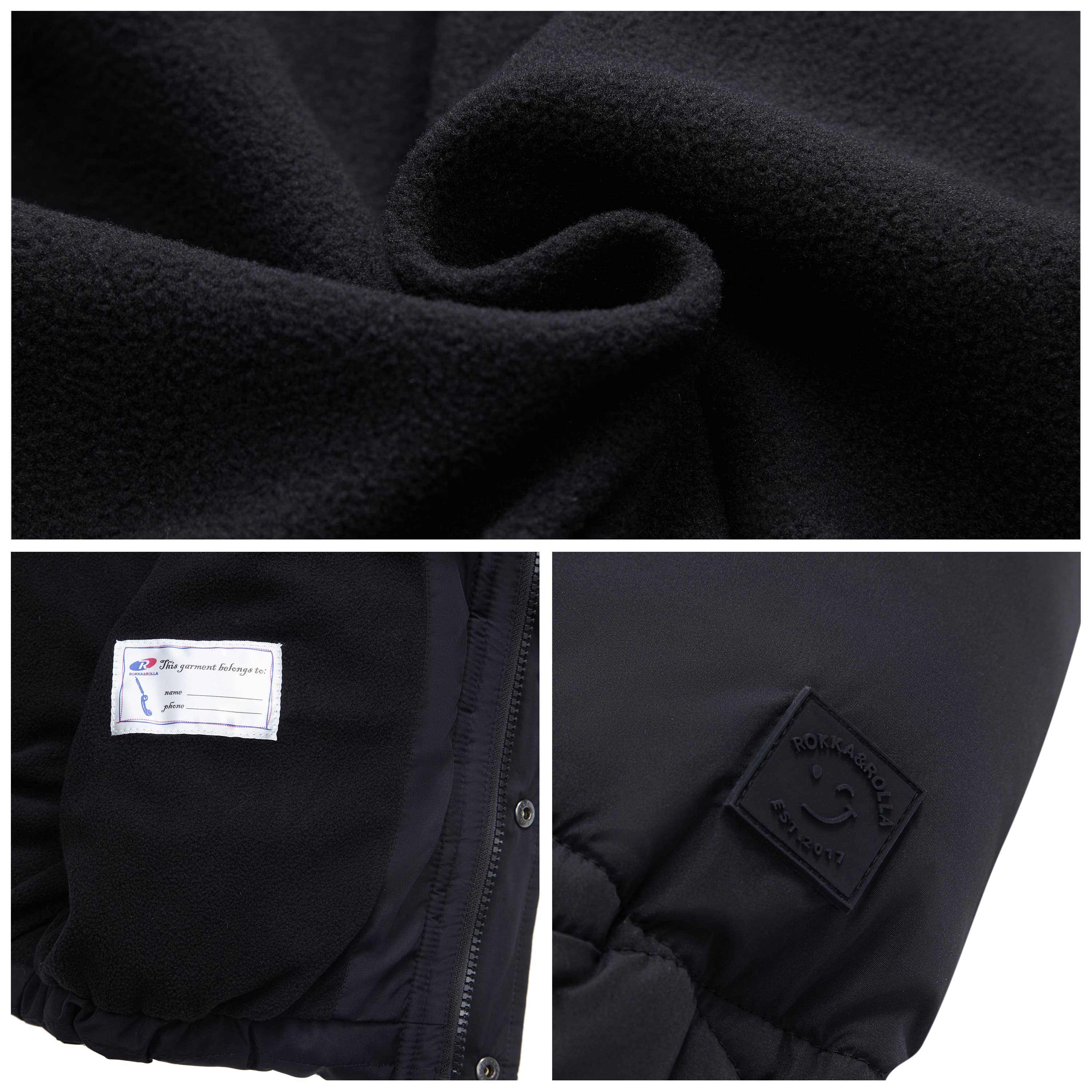 Rokka & Rolla - Wholesale Puffer Jacket - Kids - Boys' Grid Winter Coat Kids' Fleece Lined Jacket21