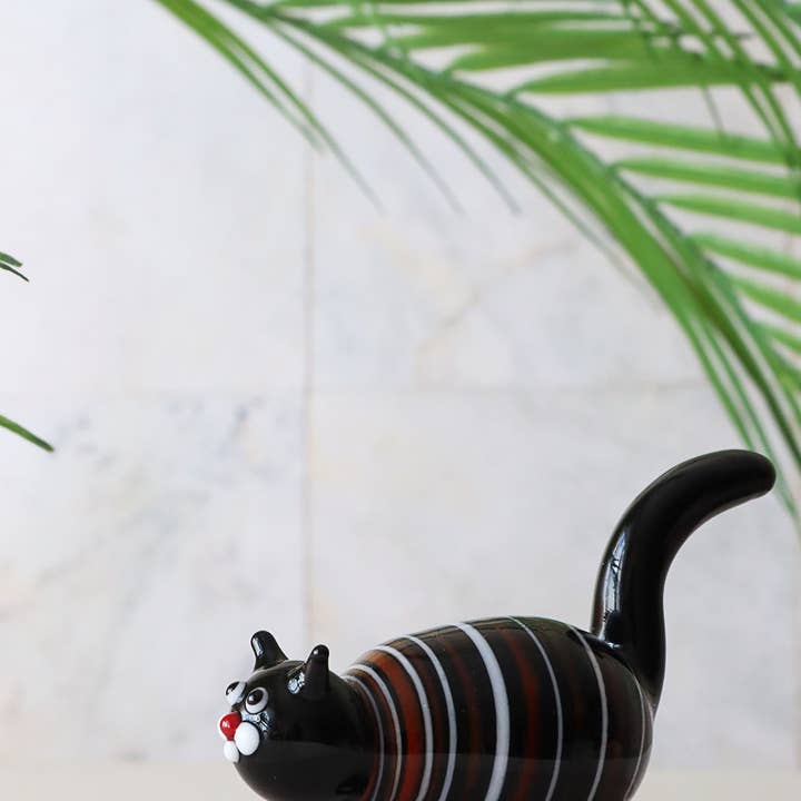 Adamodart – Großhandel Dekofigur – Fat Cat Glasskulptur, Murano-Katzenfiguren, Miniaturkatze