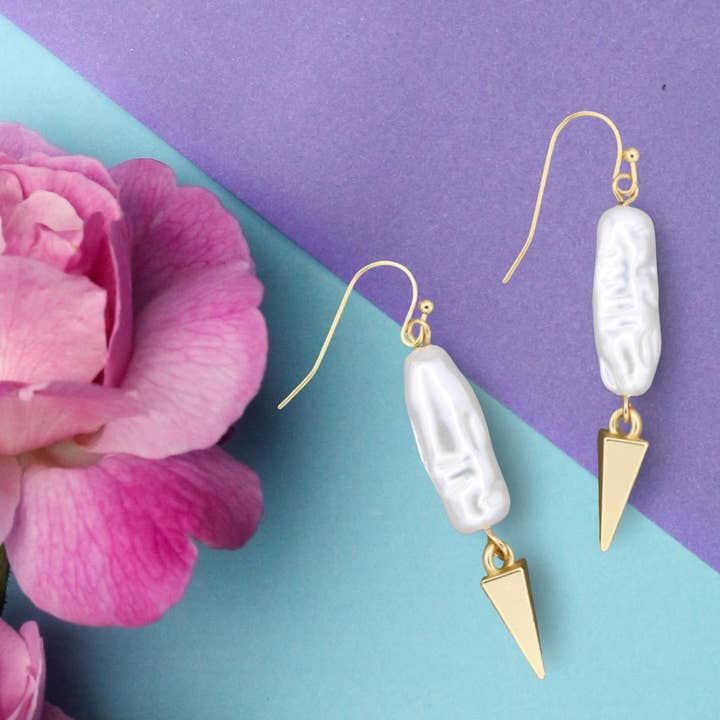 Baroque Pearl Earrings for wholesale by Traci's Beads