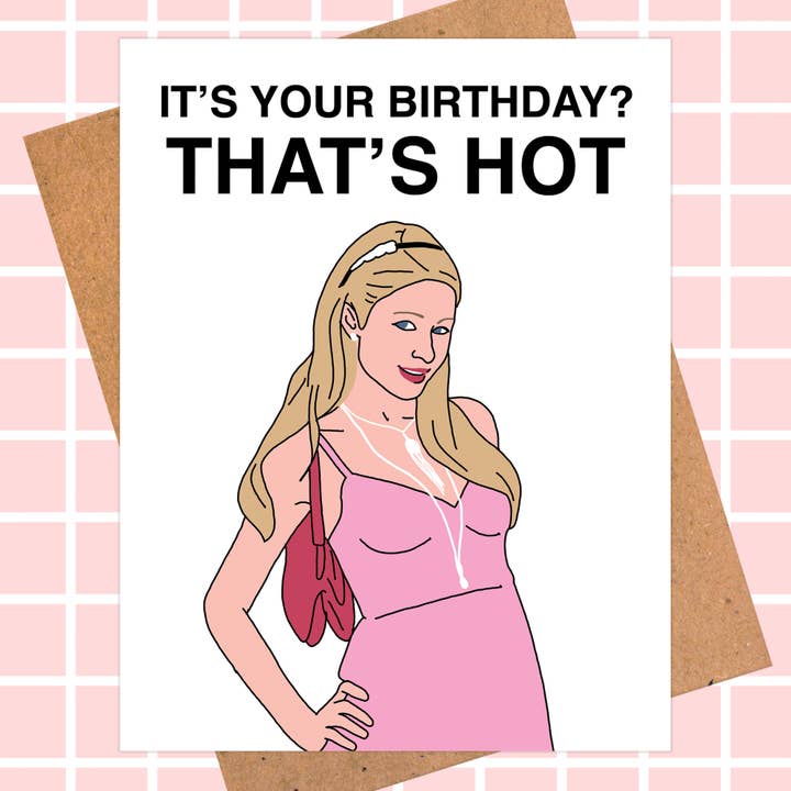 Paris Hilton, That's Hot Birthday Card for wholesale by Pop Hot Cards