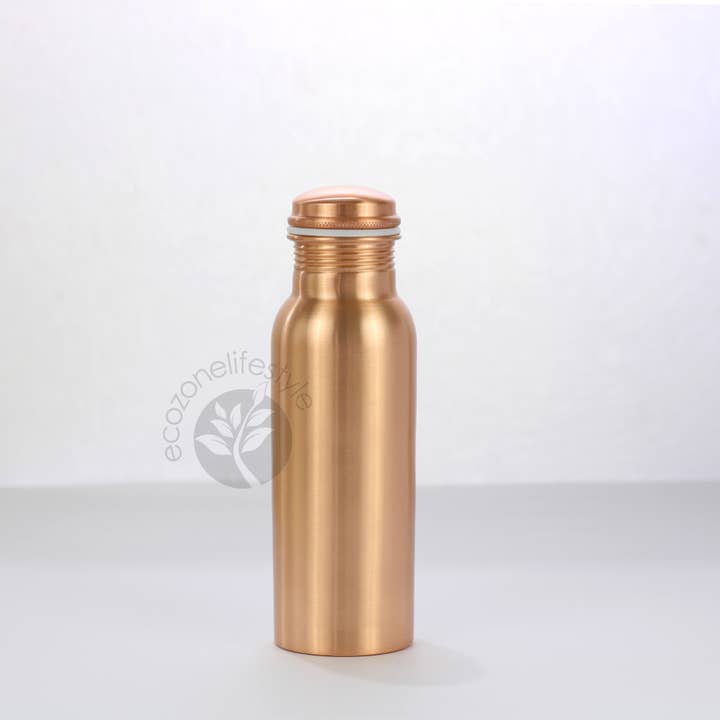 El'Cobre-Ecozonelifestyle - Wholesale Water bottle - Elegant Plain Copper Water Bottle Matt - 700ML