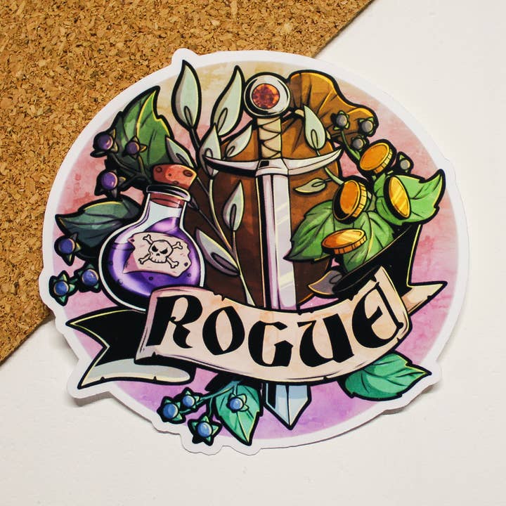 Rogue Class Sticker for wholesale by Nemissa's Northwood Arts