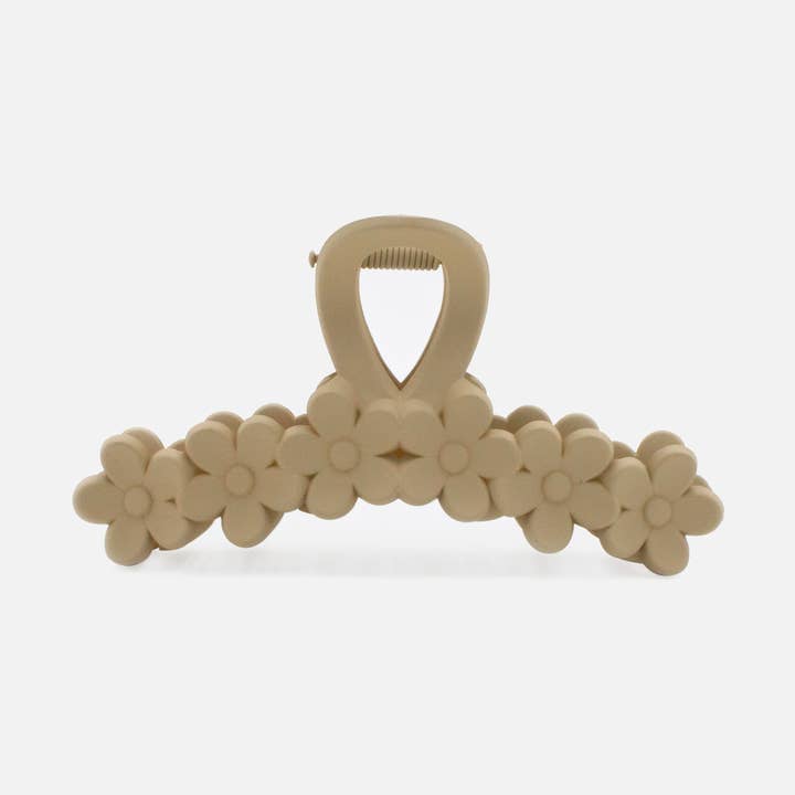 Beige flower claw mat - HA253W036BE for wholesale by Bizou