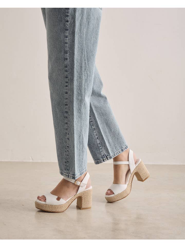 POPA - Wholesale Sandals - Women's - Daira White Leather Sandal5