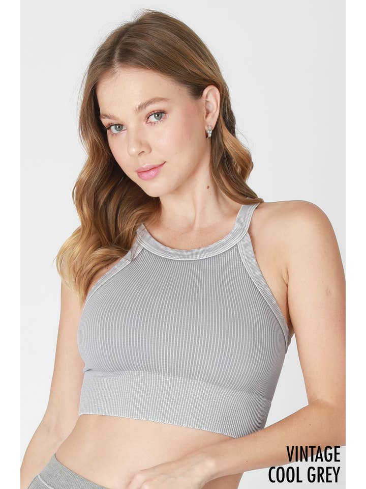 NIKIBIKI - Wholesale Knit Top - Women's - NS8307- Vintage High Neck Crop Top