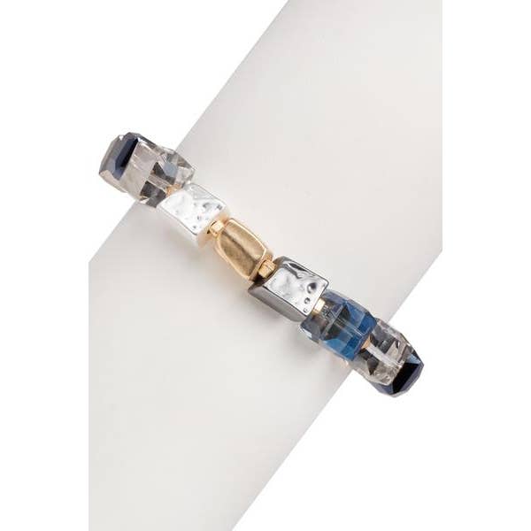 SAACHI - Wholesale Beaded Bracelet - Faceted Bead Stone Bracelet 1