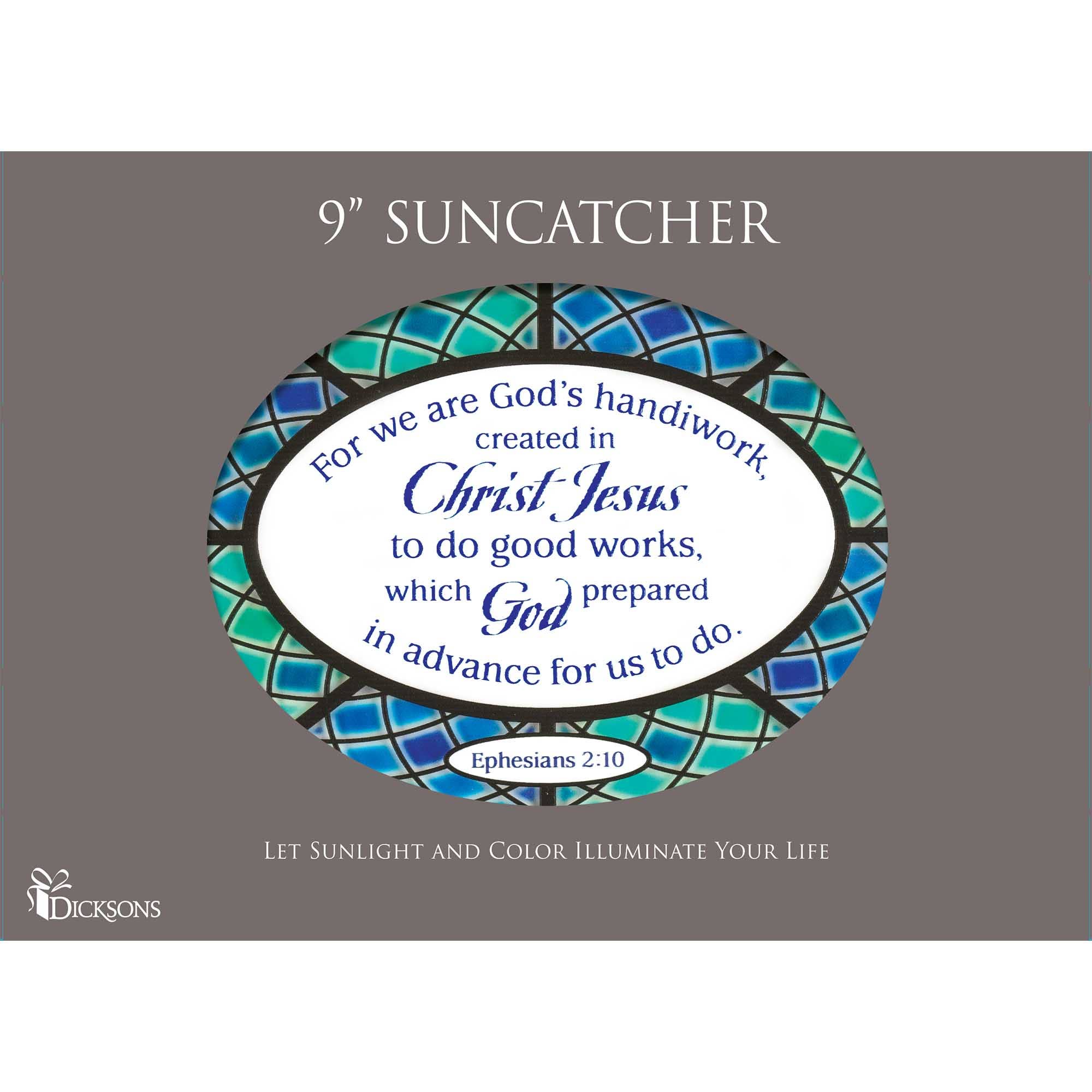 Dicksons - Wholesale Suncatcher - 🍗Oval Suncatcher We Are God's Handiwork 9"1
