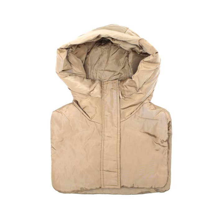 Quilted hooded breastplate for wholesale by Vimoda