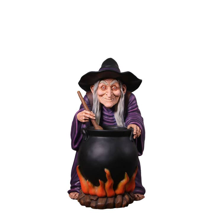 Witch with Cauldron Small Statue for wholesale by LM Treasures