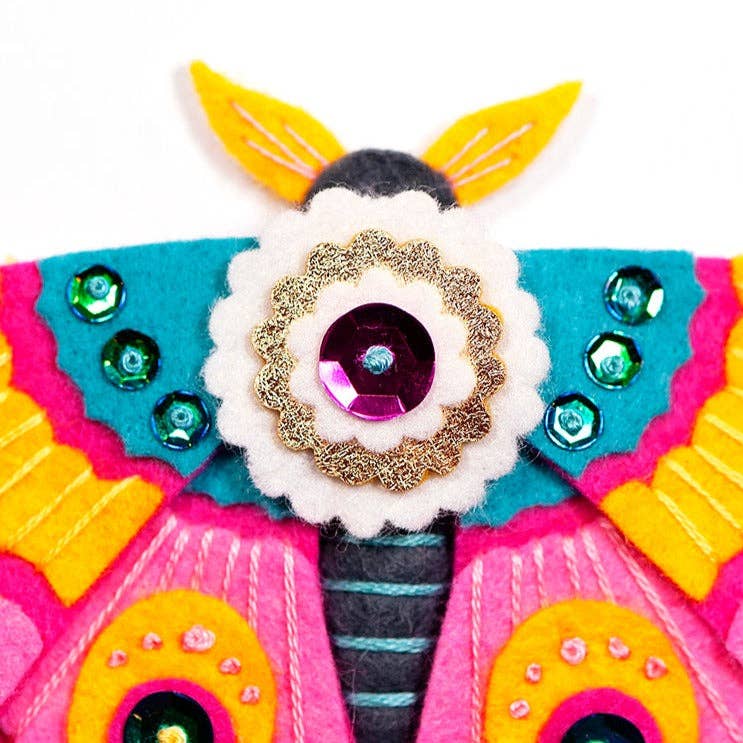 Benzie Design - Wholesale DIY Craft Kit - Pink Moth Felt Ornament Kit2