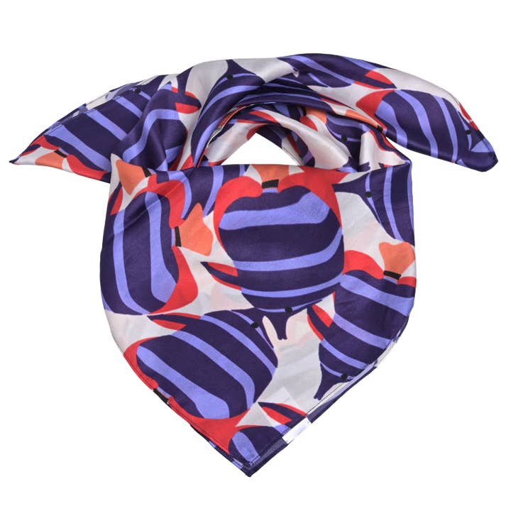 Sidensjal Fish-cs i champagne för wholesale av cute stuff GmbH