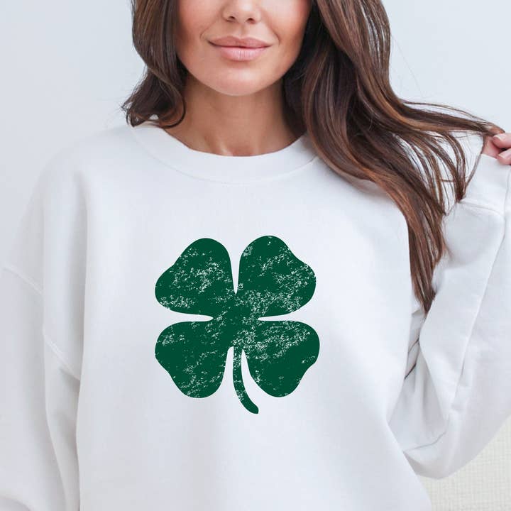 St Patrick's Day Shirt - Lucky Shirt - Shamrock Sweatshirt for wholesale by Humm & Willow