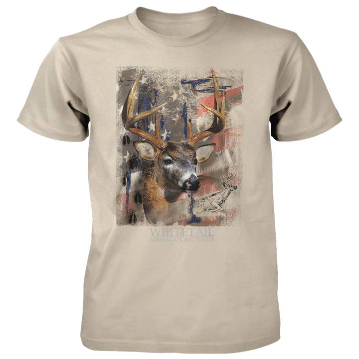 T-shirt en coton 4,5 oz AT Museum Whitetail pour la vente par Old Country Outfitters