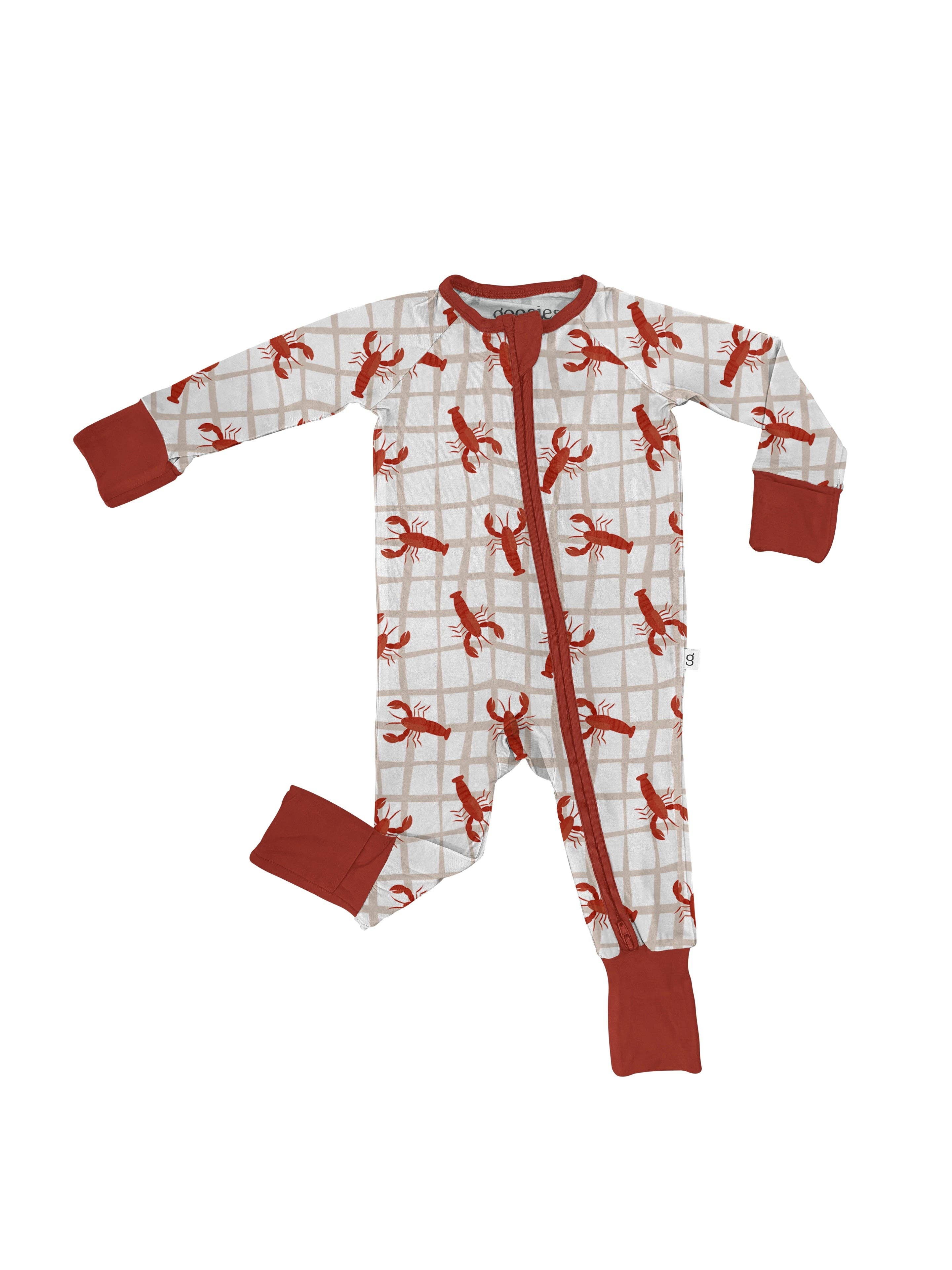 Goosies – Engroshandel Natdragt – til baby – Krebs / Hummer - Zip Convertible Pyjamas