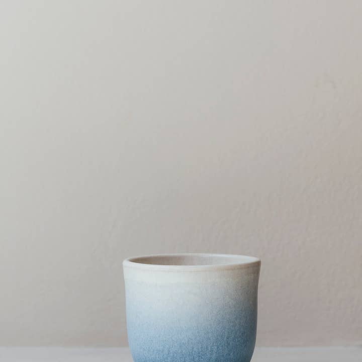 San Pi – wholesale Coffee mug – SO COFFEE cup large blue and raw1