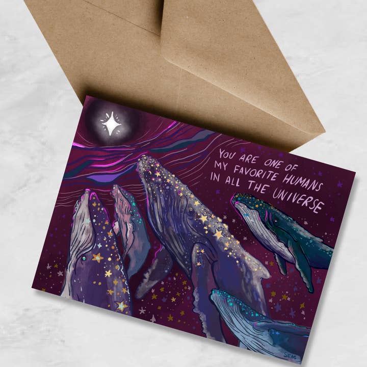 Sarahvision - Wholesale Birthday Card - BIRTHDAY You're My Favorite Human Humpback Whale Card1