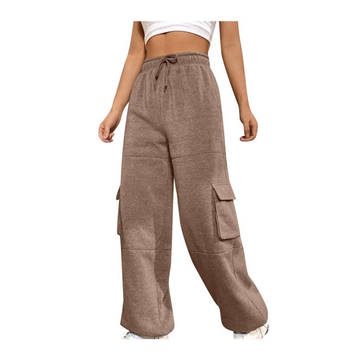 Sweetkama - Wholesale Athletic Sweatpants/Joggers - Women's - Ladies Elastic Waist Wide Leg Sweatpants 10566
