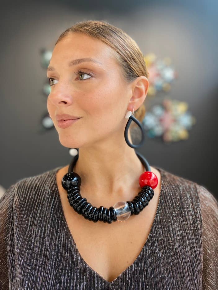 Murano halskæde med 3 perler for engroshandel hos Samuel Coraux