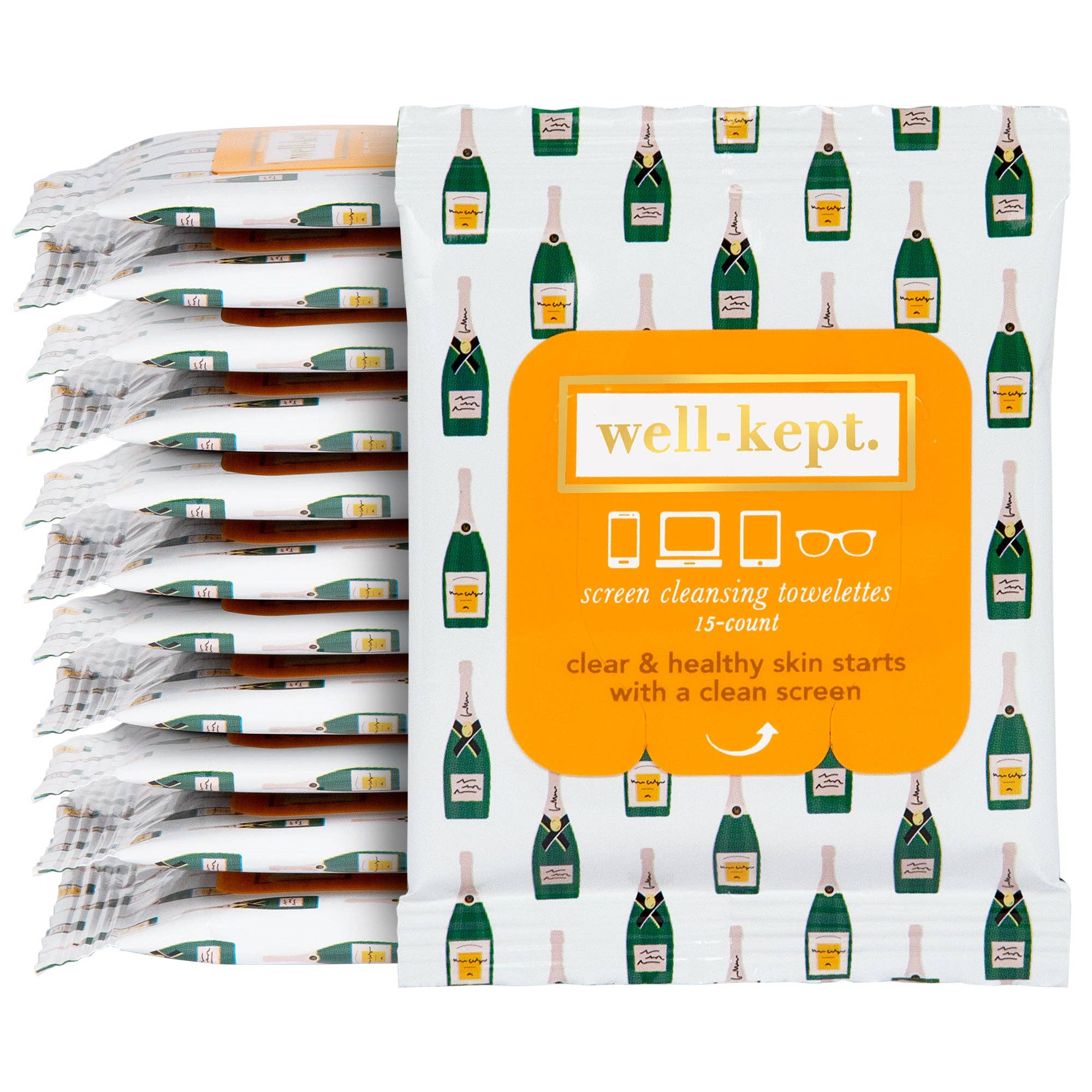 Well-Kept, Screen Wipes - Wholesale Cleaning cloth - Bubbly Screen Cleansing Towelettes/ Tech Wipes1