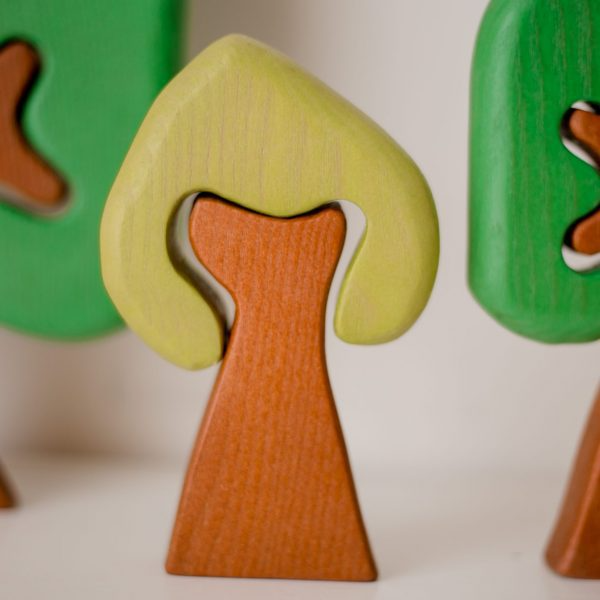 Q Toys - Wholesale Houten speelgoed - Kinderen - Gekleurde houten boom, set van 31