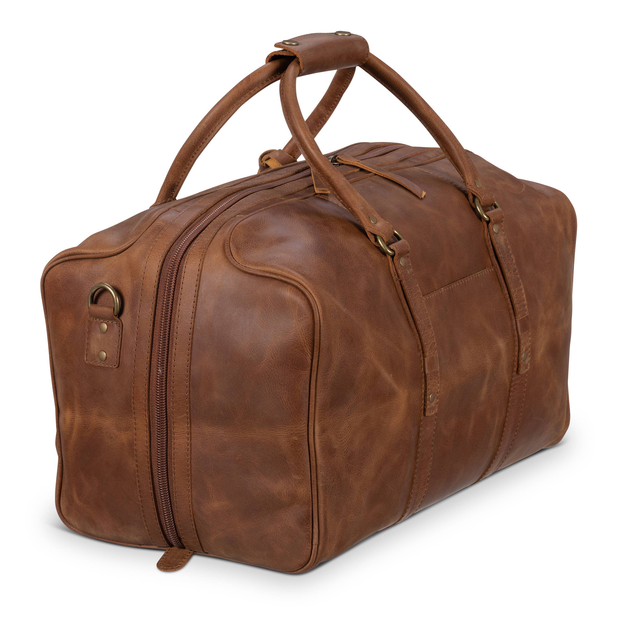 Hides - Wholesale Weekender Bag - Men's - Big Mouth 40L Leather Duffle - Airline Friendly Travel Bag18