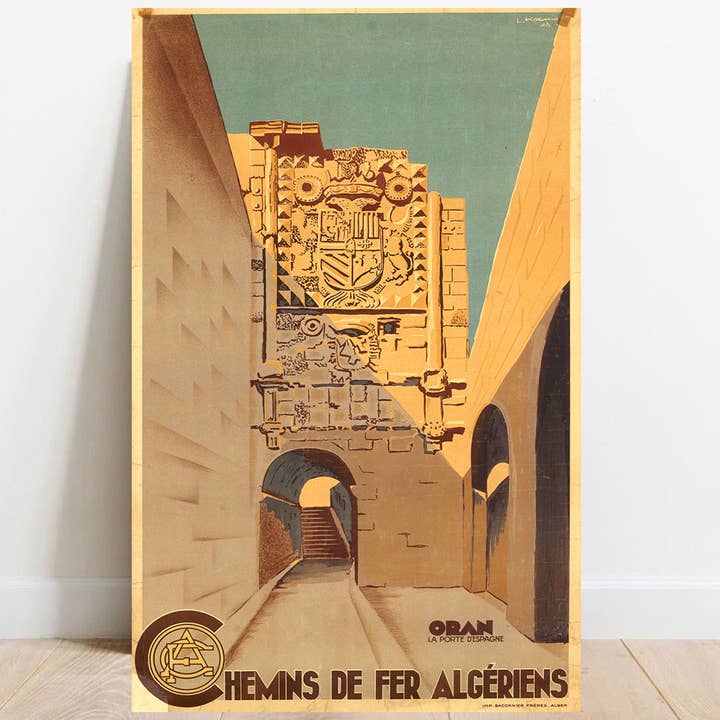 Poster Oran Algeria — La Porte d'Espagne — 1933 for wholesale by wallartgallery