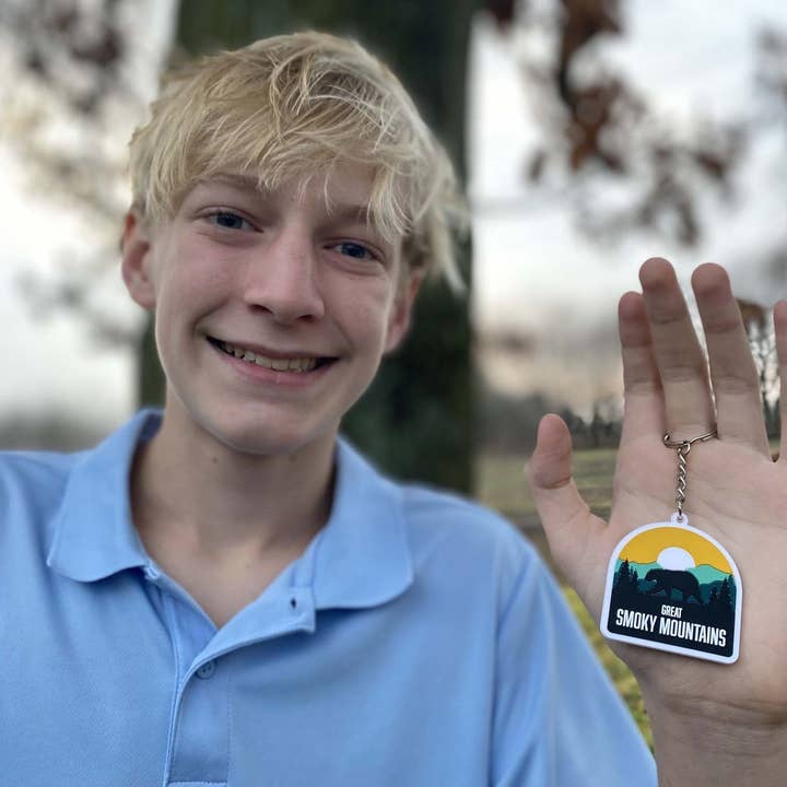 Porte-clés en PVC du parc national des Great Smoky Mountains pour la vente par Vagabond Heart