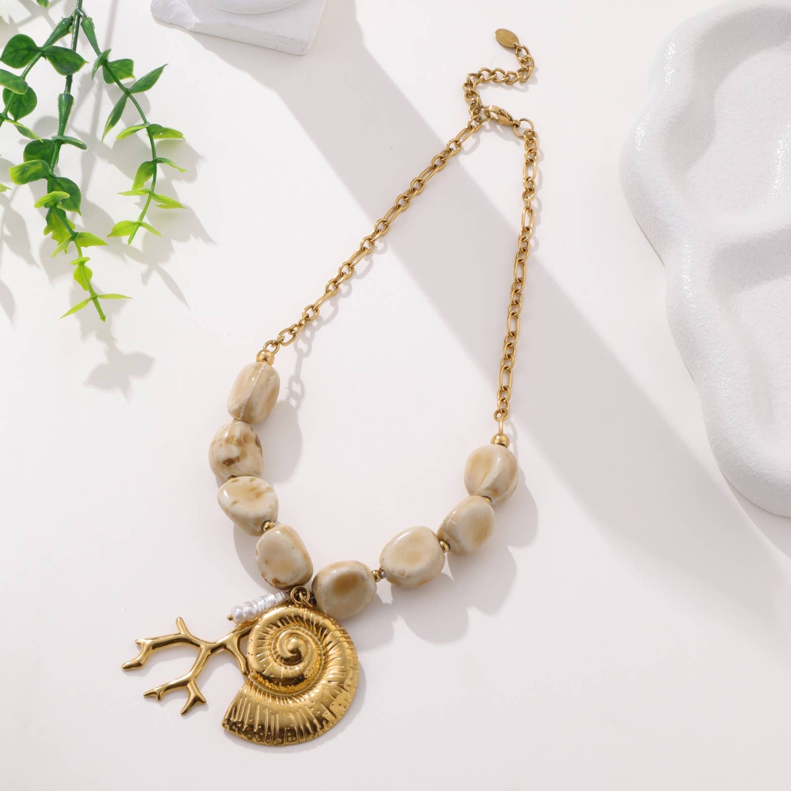 Taupe Necklace - Alana for wholesale on Faire0