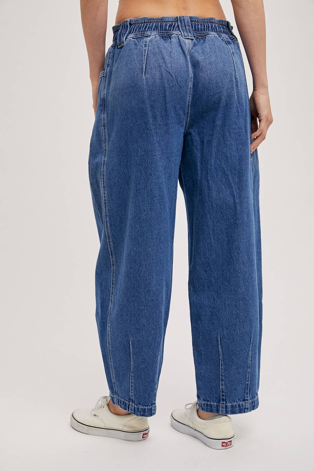 Bluivy - Wholesale Jeans - Women's - DENIM BARREL LOW-RISE CORDE DRAWSTRING PULL-ON JEANS14