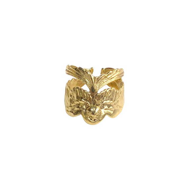 Golden Swallow Ring - Fine Stainless Gold - jewelry - gift for wholesale by Lotta Djossou Paris