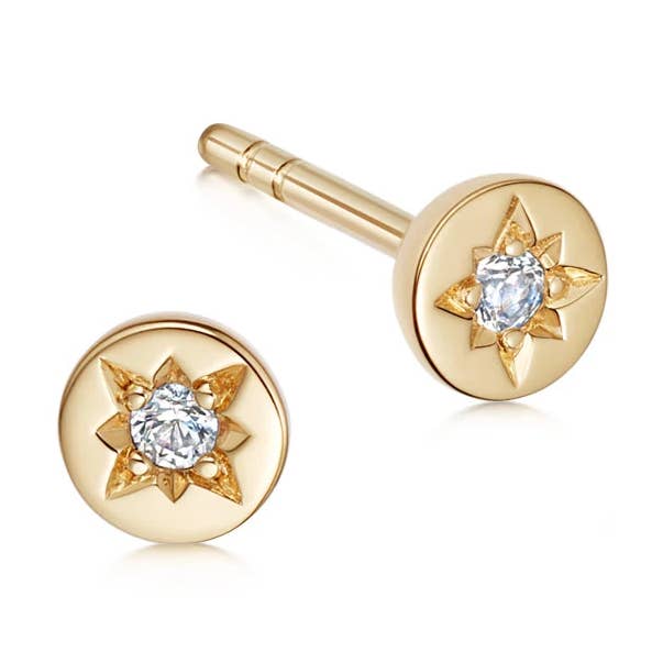 Clásicos pendientes de oro, regalo perfecto para ella, regalo para ella para venta al por mayor de OISHI DIAMONDS
