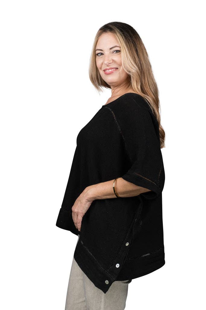 TINA Stephens Italy/Tees By Tina - Vente Chemisier – femme - Haut Ali Lin-Co Line Detail (BQ169)5