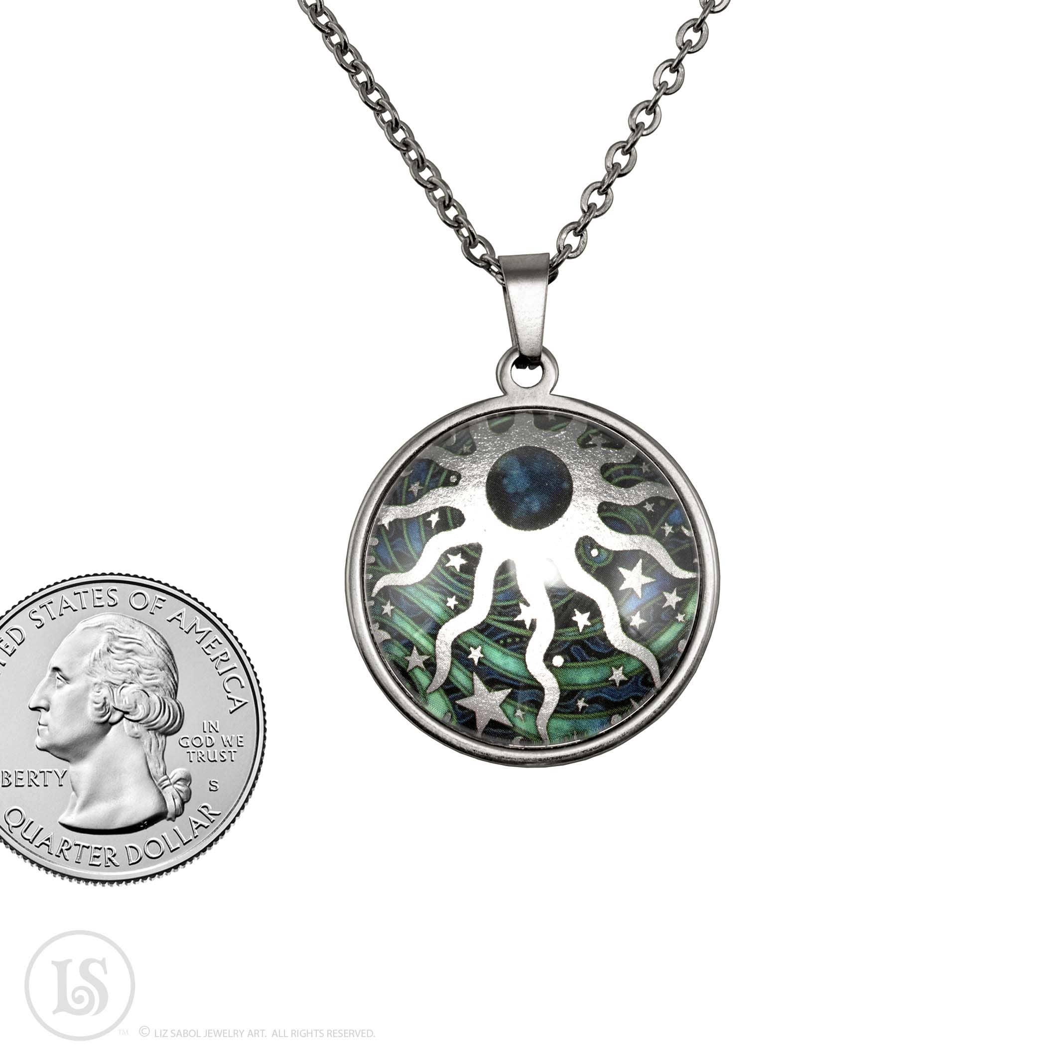 Liz Sabol Jewelry Art - Wholesale Halskettinghanger - Hemelzon hanger, 28mm3