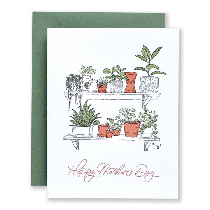 Mother's Day Indoor Garden Letterpress Card for wholesale by Michelle Renee Co.