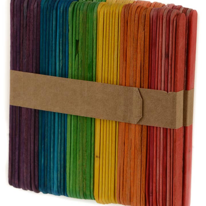 EcoQuality - Wholesale Craft Supplies - Multi Colored Wooden Craft Sticks - Great for Arts and Craft2